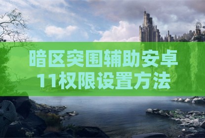 暗区突围辅助安卓11权限设置方法教程